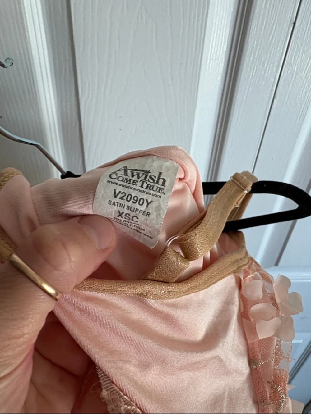 A Wish Come True 2-4Y Satin Slipper Kids Pink Floral Ballet Tutu Tulle Dress